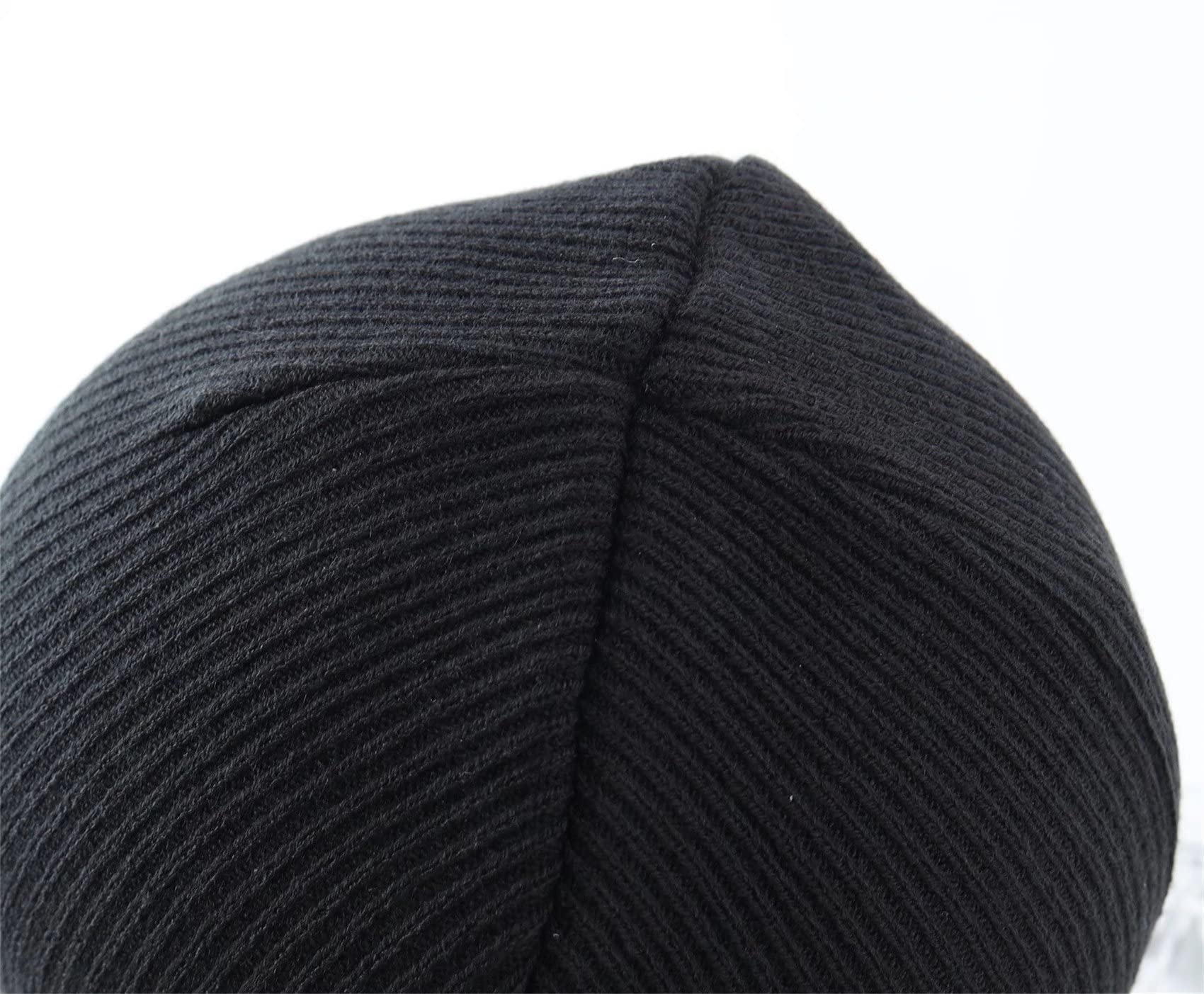 Connectyle Acrylic Boys Girls Daily Rib Knit Kids Hat Thin Winter Slouchy Beanie Cap, Black, Medium 1