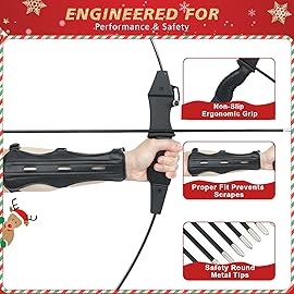 Procener 40 Bow and 28 Arrow Set for Kids, Archery Beginner Gift with 9 Arrows 2 Target Face, 1 Arm Guard and 1 Quiver, 18 Lb Recurve Bow Kit for Teen Outdoor Sports Game Hunting Toy (Black)