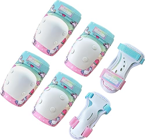 Miniatura 21 de Simply Kids Rodilleras y coderas con muñequeras, tecnología HardSoft Pad Tech. - Juego de equipo de protección certificado por CPSIA - Rodilleras