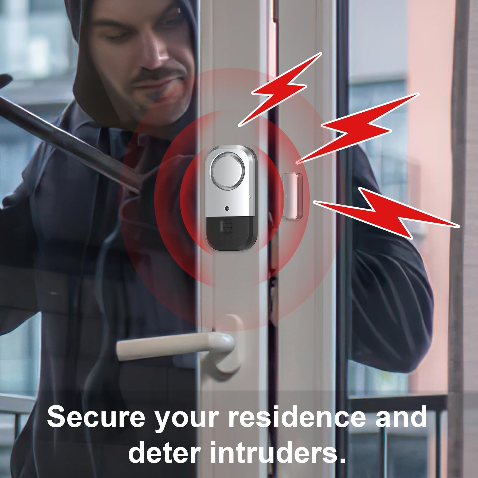 Sensores de alarma de puerta y ventana, alarmas de puerta para seguridad de niños, alarmas de puerta para seguridad del hogar, para el hogar, oficina, tienda, garaje, dormitorio, apartamento