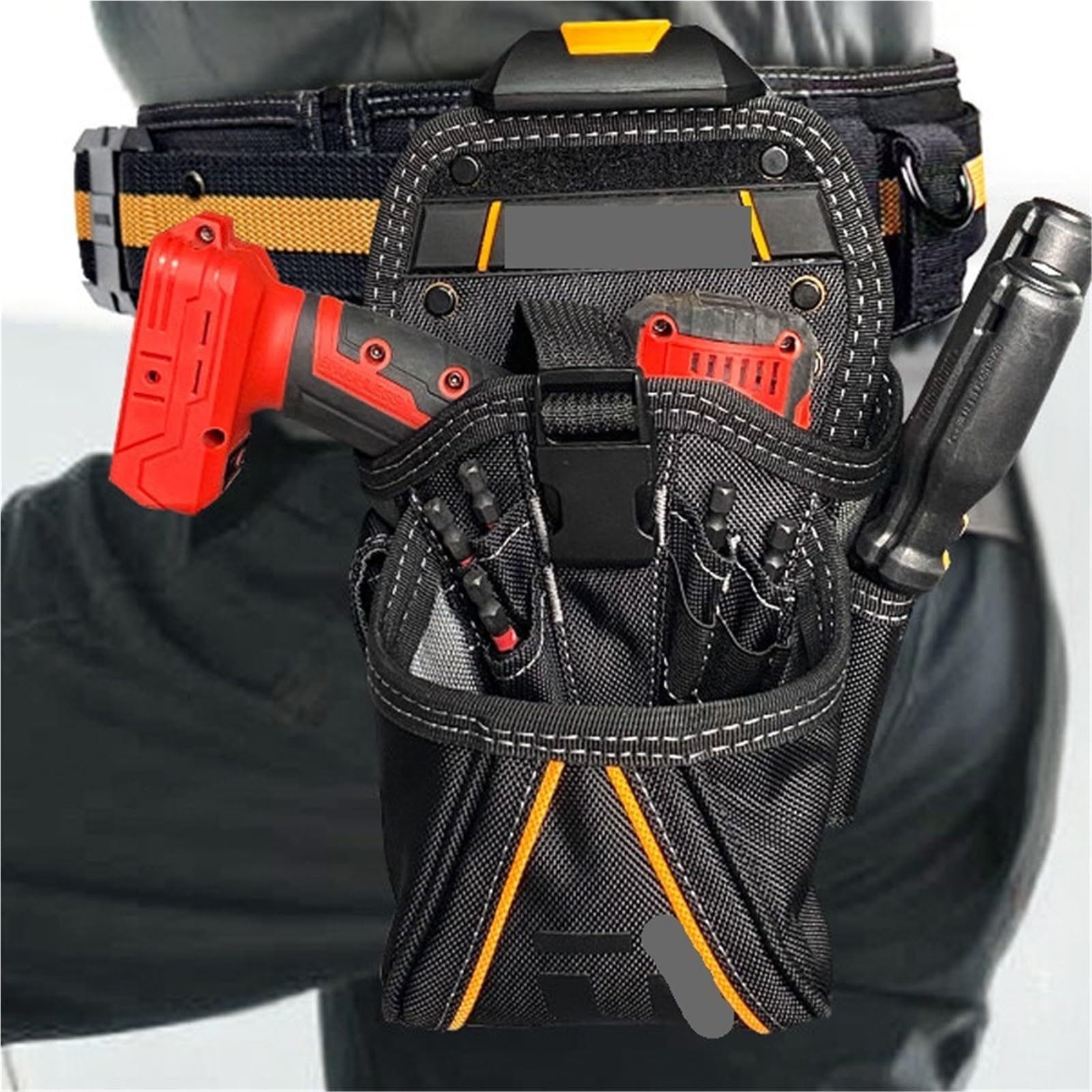 Holster Perceuse Sac à outils for perceuse électrique Extra Large, trousse for électricien, sac Portable suspension rapide, rangement d'outils