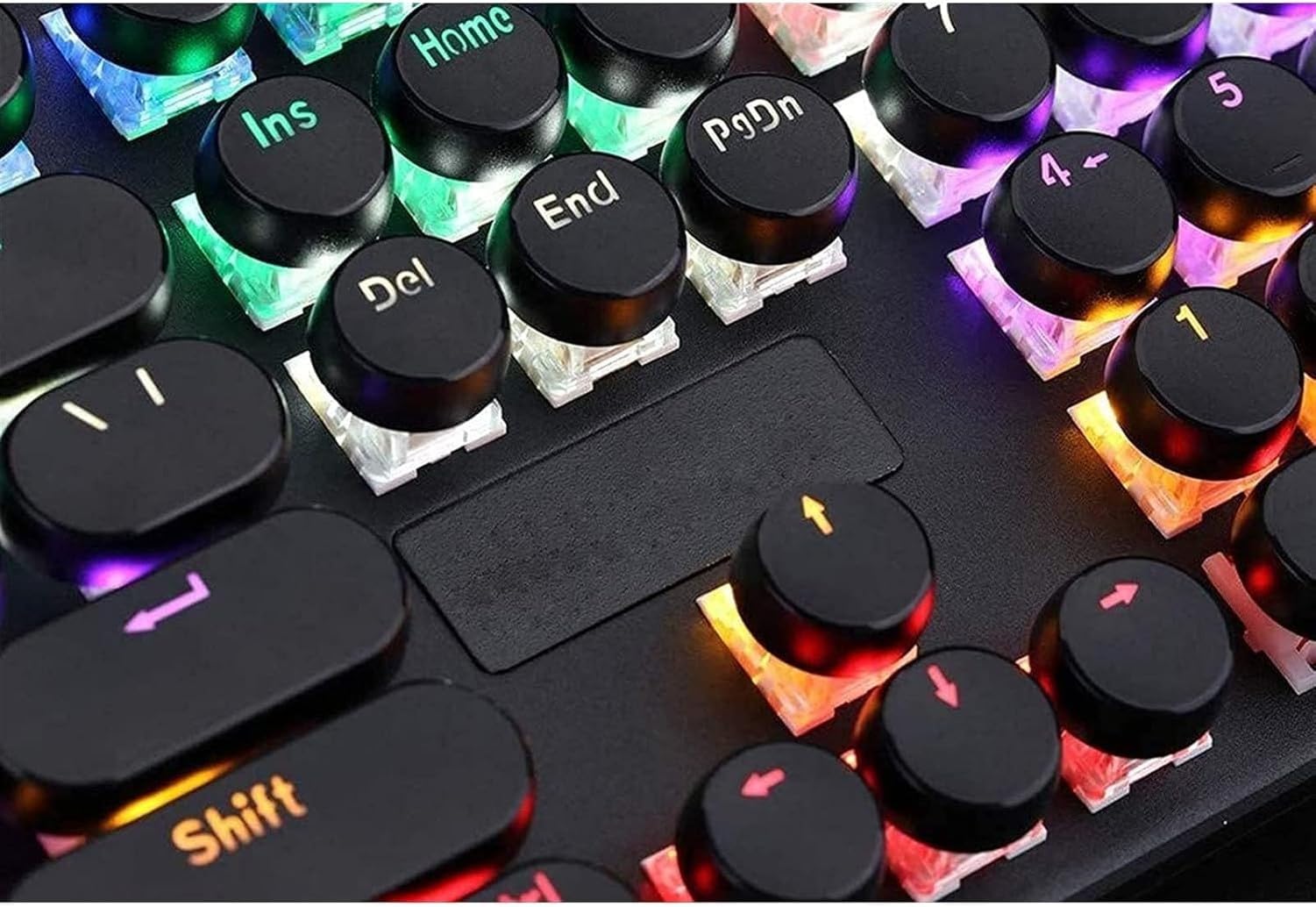 Tastiera e Mouse Gaming, Tastiera Meccanica Cablata 108 Tasti USB Interruttori Blu/Rosso Anti-ghosting Retroilluminazione LED RGB/Mista per Giocatori PC Compute