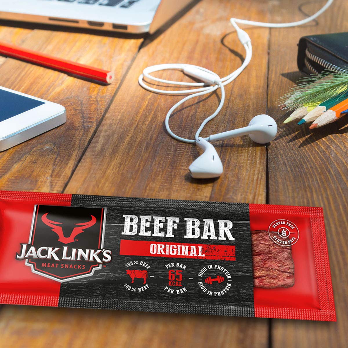 Jack Links Protein Riegel Beef Original 30er Pack 30 x 22,5 g Low Carb Eiweißriegel High Protein Snack