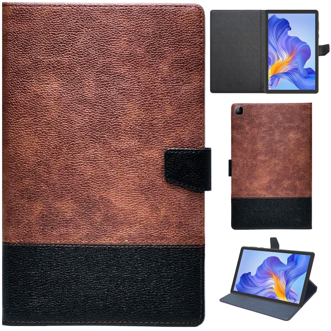 Zaoma Flip Flap Case Cover Compatible for Honor PAD X8 10.1 inch Tablet (25.65 cm) Tablet - Dual Tone (HPADX8_BRWBLK) (B0C9MD9P1P) Amazon Price History, Amazon Price Tracker