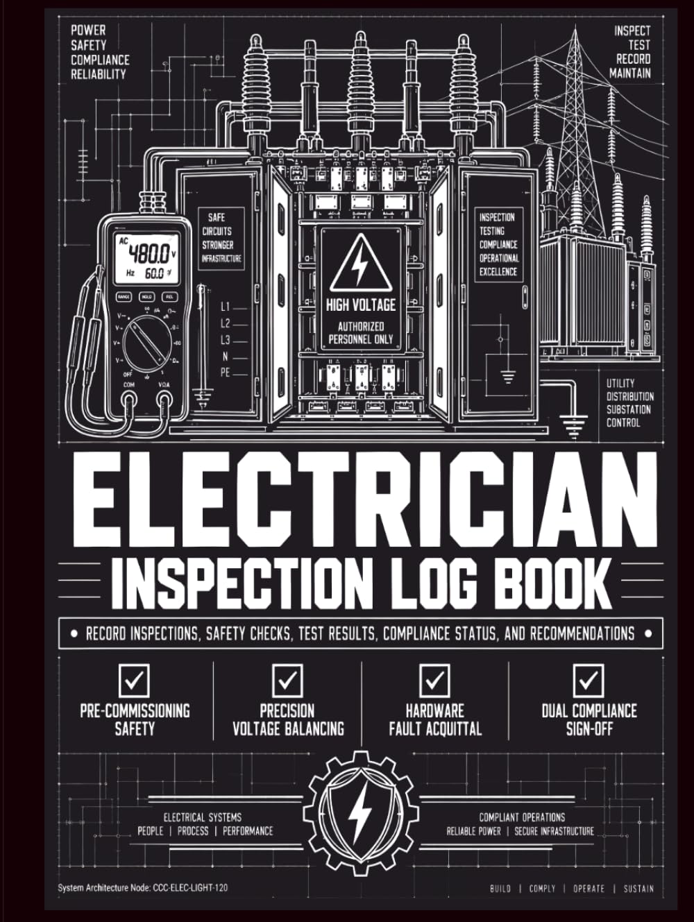 Electrician Inspection Log Book: Record Inspections, Safety Checks, Test Results, Compliance Status, and Recommendations