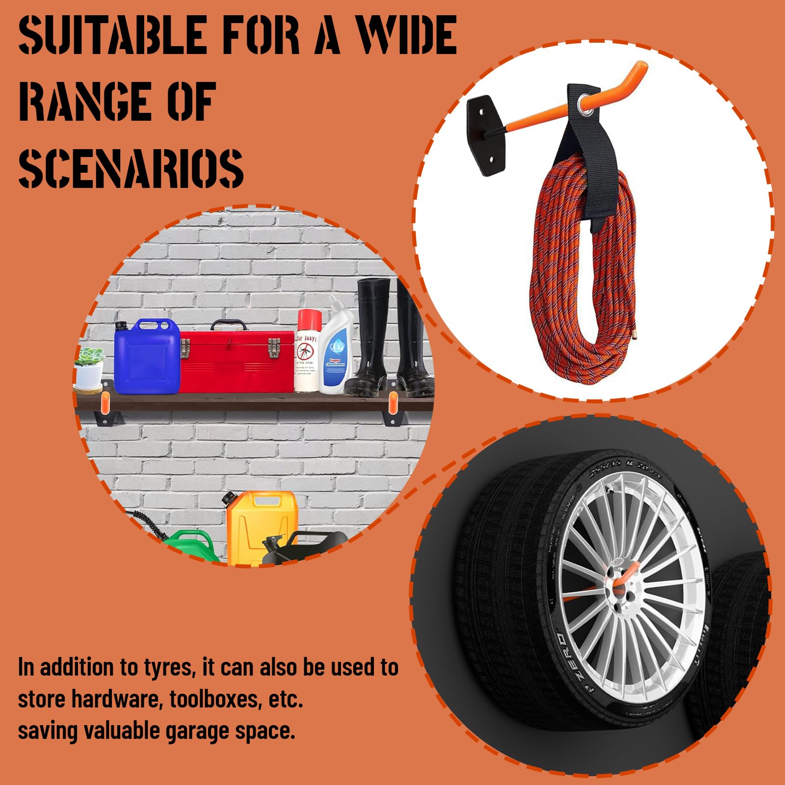 4Pcs Crochets De Garage Robustes Crochet Ural Garage Oyen (130