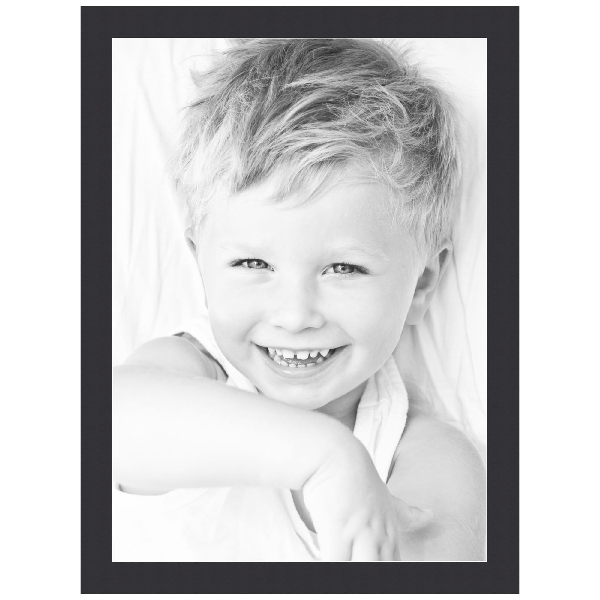 20x28 Smooth Black/Black Custom Mat for Picture Frame with 16x24 Opening Size (Mat Only, Frame NOT Included) - 5 Pack