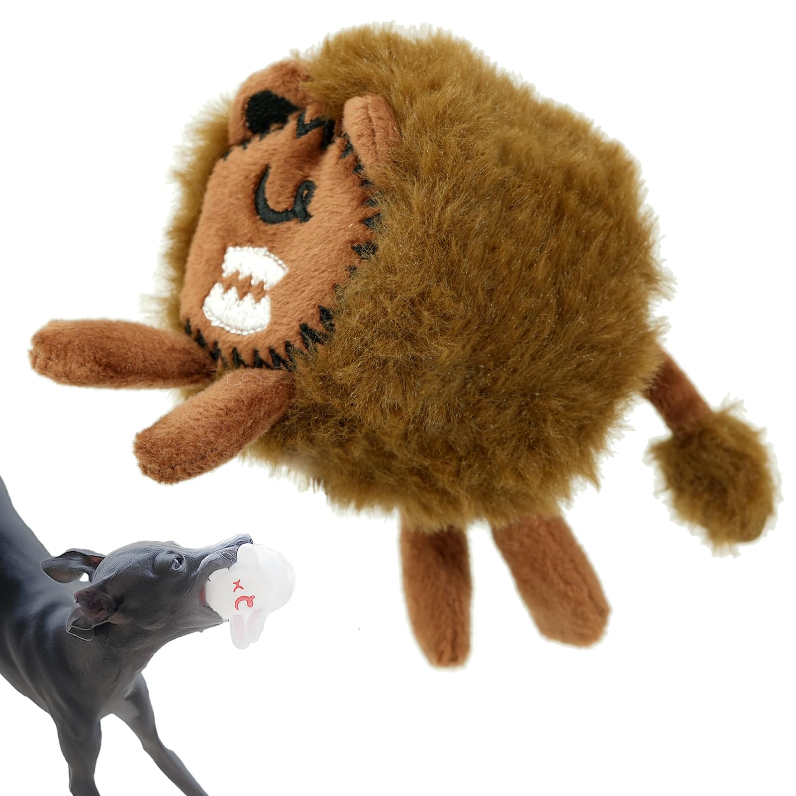 Amazon | monu（もにゅ）犬用おもちゃ 噛む ライオン ぬいぐるみ 一人