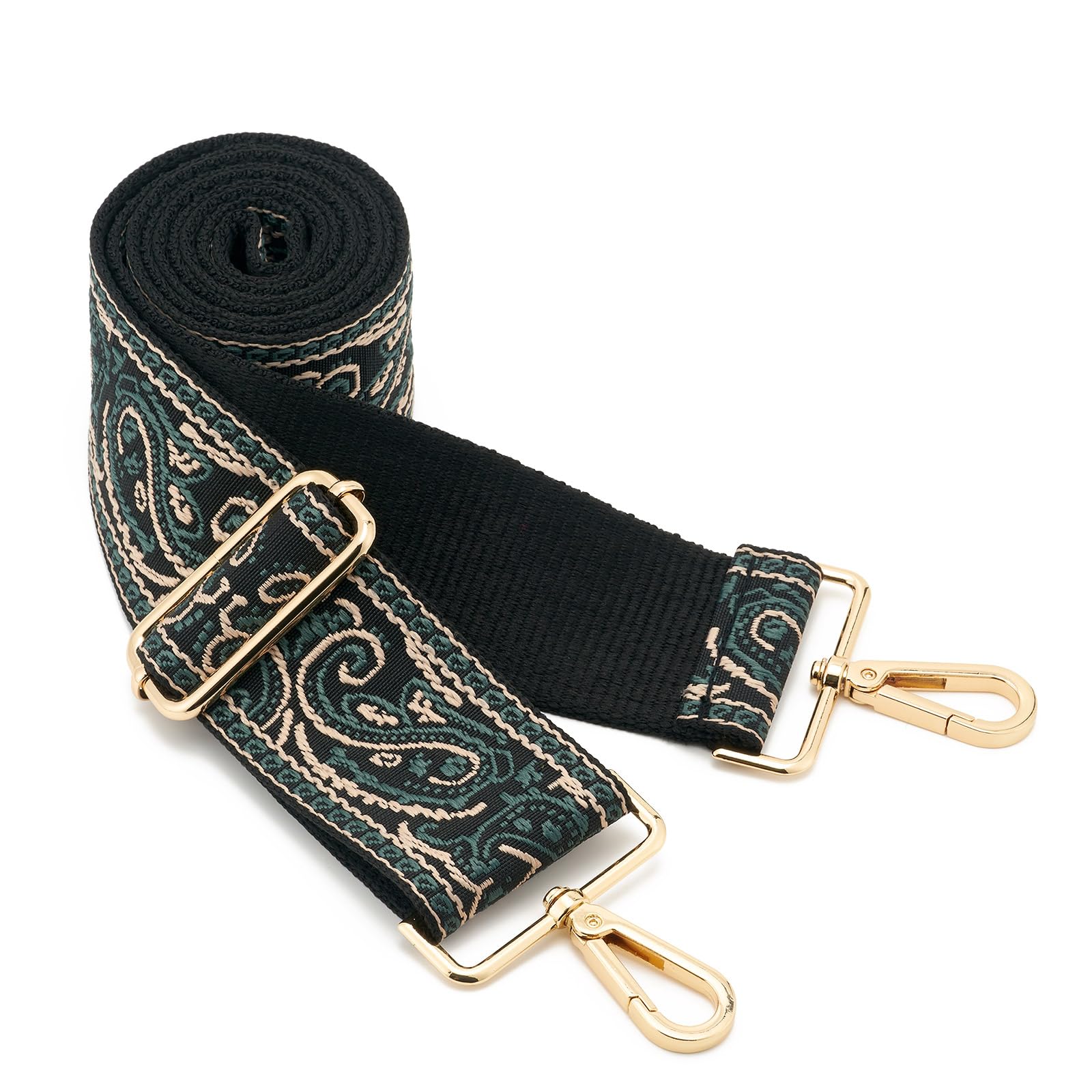 Wide Shoulder Strap Adjustable Replacement Belt Guitar Style Crossbody Bag Handbag Strap Multicolor Canvas Straps(Wide:2in)(Color41)