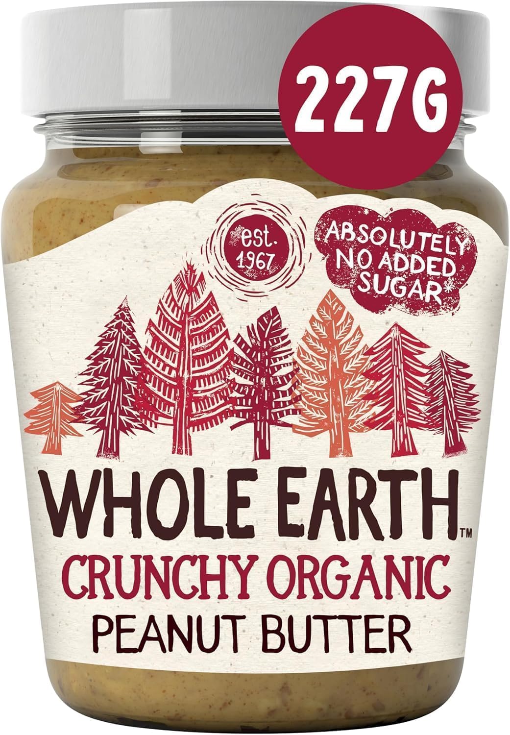 Organic Crunchy Peanut Butter, 227 gm