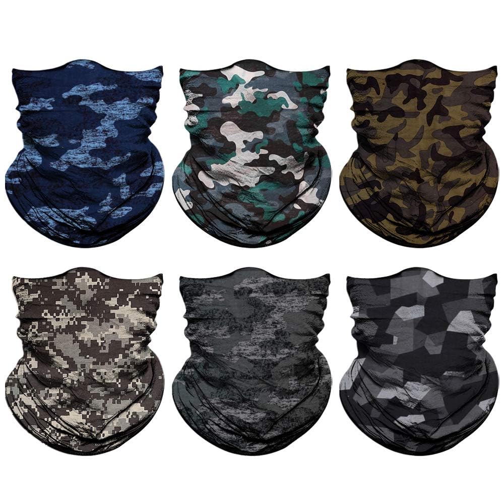 Neck Gaiter for Men Women Headwear Bandana Head Wrap Face Scarf Mask Cover Warmer Balaclava-Seamless Versatile