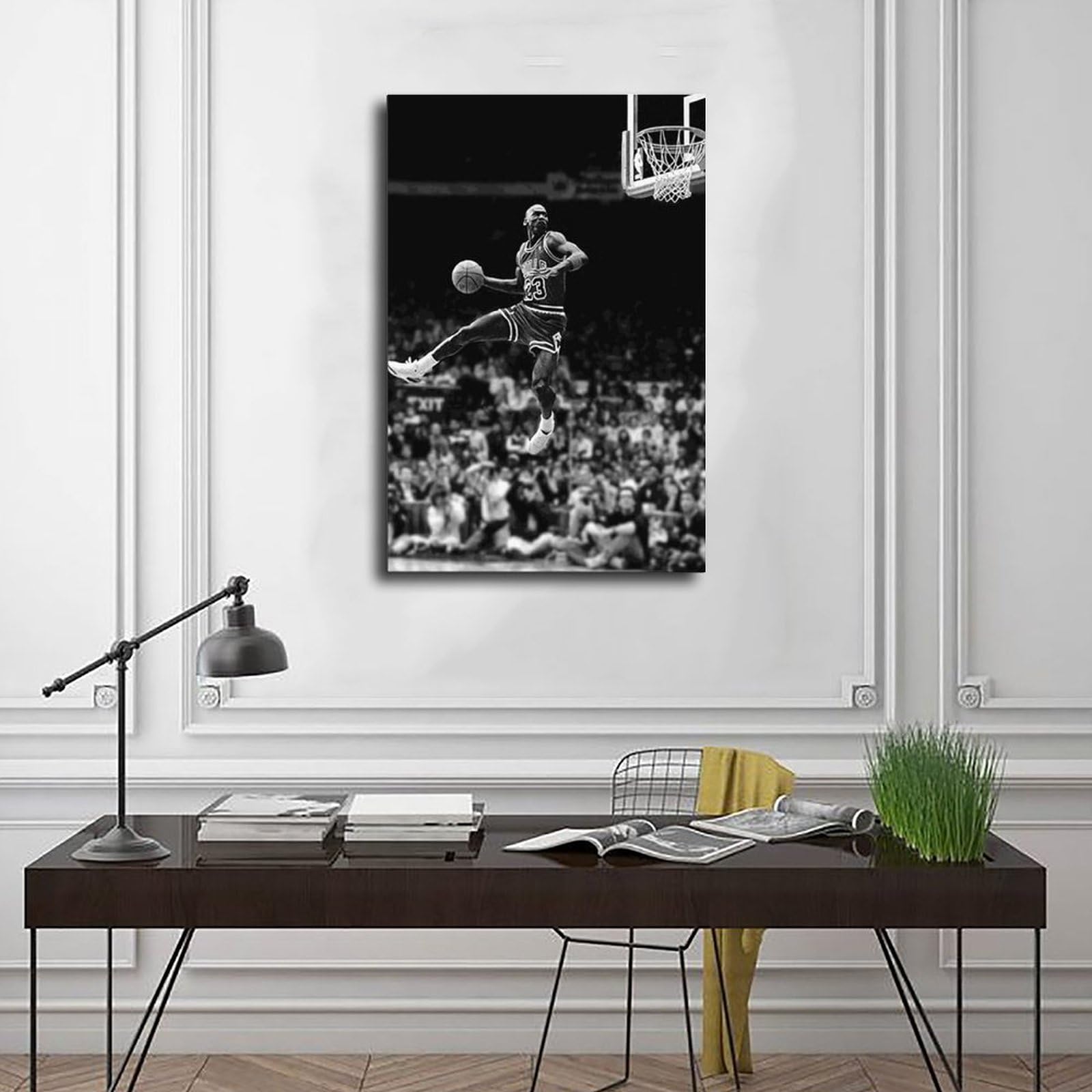 GeDiz NBA Slam Dunk Contest Michael Jordan Canvas Poster Bedroom