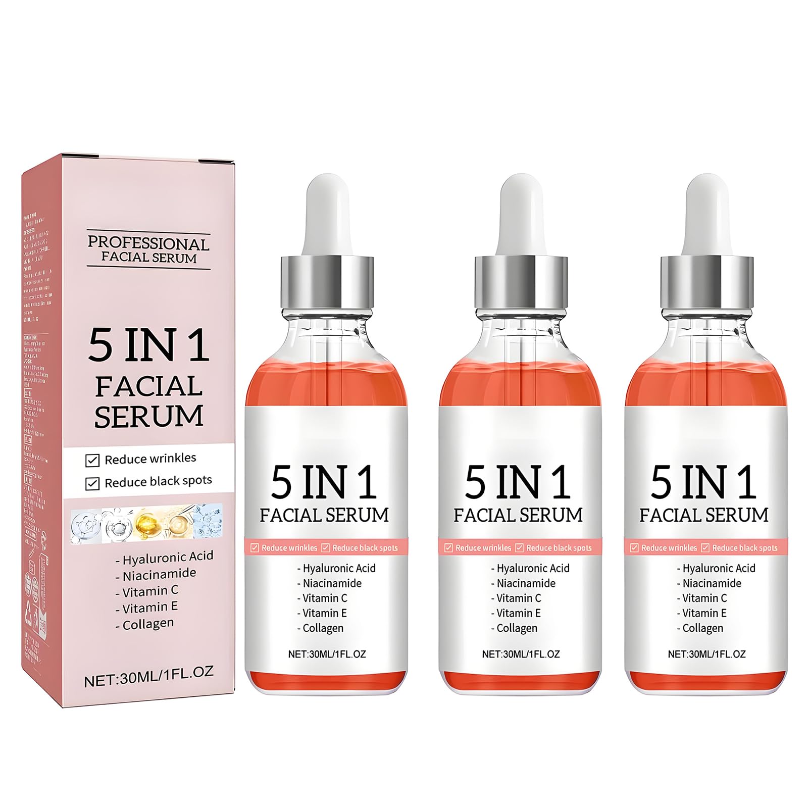 VA 5 Serum, VC 5 Serum, HQ 5 Serum 3本セット Amazon.com: 5 In 1 Facial Serum with Hyaluronic Acid, Niacinamide