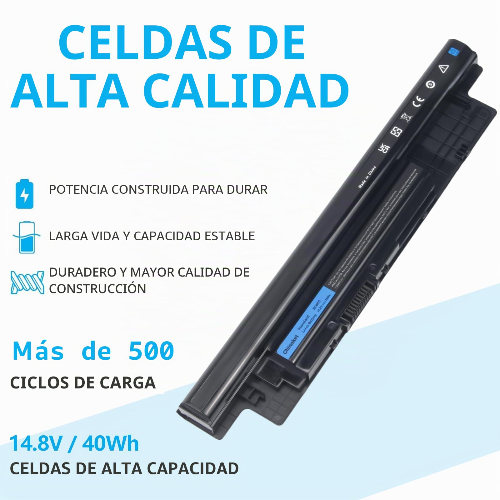 XCMRD MR90Y Laptop Akku für DELL Inspiron 14 3421 3442 3437 14R 5421 15 3521 3531 3537 3542 3543 15R 5521 5537 17 3721 3737 5748 5749 17R 5721 5737 Vostro 2421 2521 3546 Latitude 3540 3440