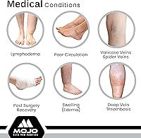 Vista 2 de Calcetines de compresión Mojo - Cómodo material Coolmax para recuperación y rendimiento. Calcetines de soporte médico - Soporte mediano, Medias