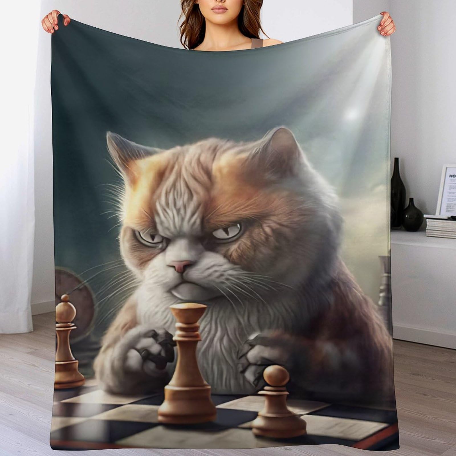 Manta de gato para las cuatro estaciones que alivia el frío en zonas comunes