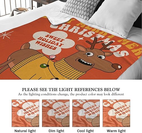 Miniatura 3 de Manta de dibujos animados de Feliz Navidad, muñeco de nieve divertido, feliz día festivo, sala de estar, dormitorio, franela acogedora, lavable,