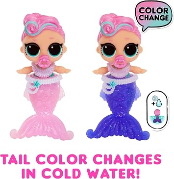 LOL Surprise Mermaids Baby Sisters with Color Change Tail, 8 Dolls to Collect, Fashion Accessories, Great Gift for Kids Ages 4+