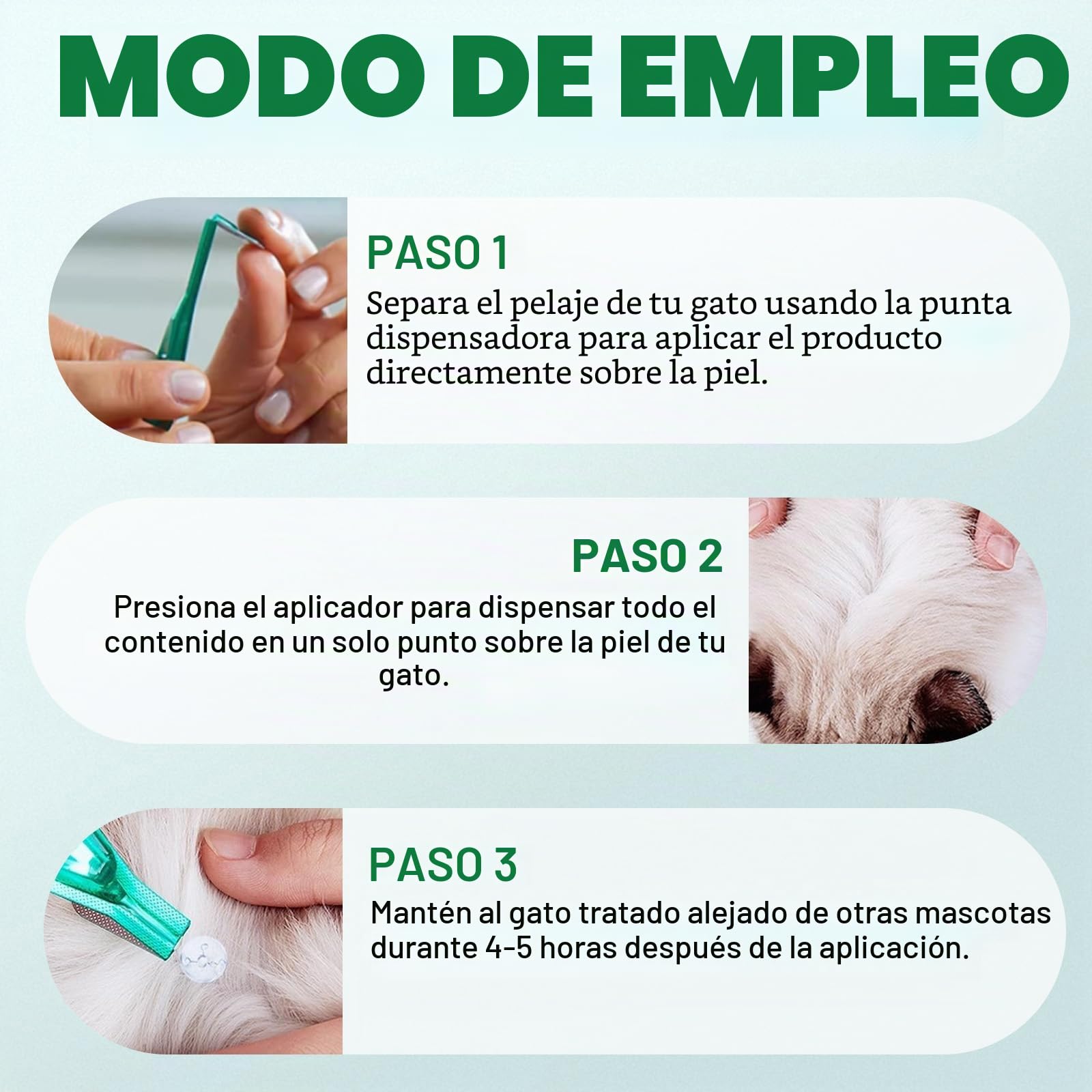 Fllea Y Garrapatas Protección para Gatos Y Gatos, Gotas Naturales para Desparasitar Gatos,2 x 6 Pipetas Fllea- Y Protección contra garrapatas, Fórmula de Extracto de Garras Segura Fórmula Fórmula de