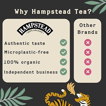 Hampstead Organic Rosehip & Hibiscus Tea Bags (4 x20), Fruity Herbal Tea