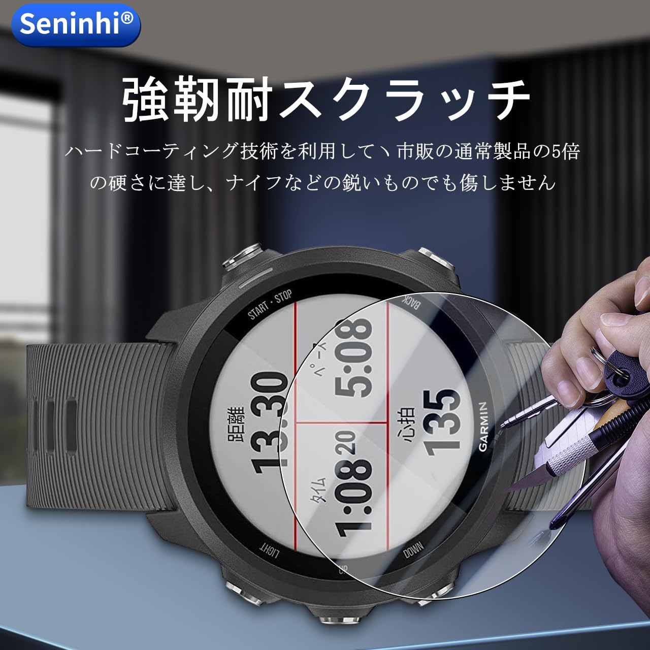 Amazon.co.jp: 対応 ForeAthlete 245 ガラスフイルム 【Seninhi 】【2 