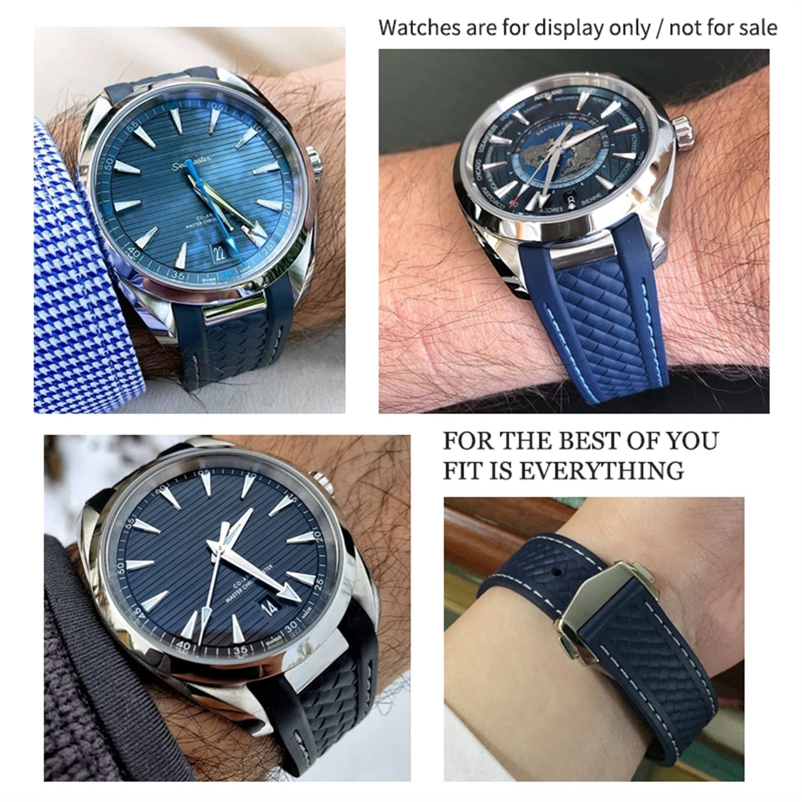 20mm Gummi Silikon Uhrenarmband Fit Für Omega Seamaster 300 AT150 Aqua Terra Ultra Light 8900 Stahl Schnalle Uhrenarmband Armbänder
