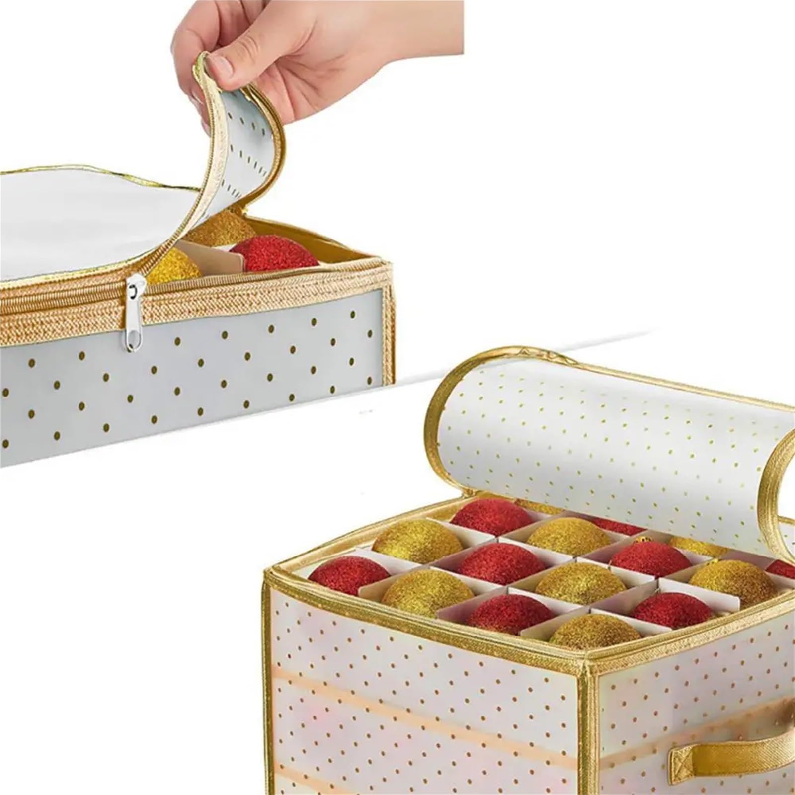 Organizer FüR Weihnachtsschmuck Weihnachts-Aufbewahrungsbox, Aufbewahrungsorganisation, Weihnachtsbaumschmuck, Organizer, Weihnachtskugel-Dekoration, Kugel-Aufbewahrungsteiler FüR Weihnachten(White)