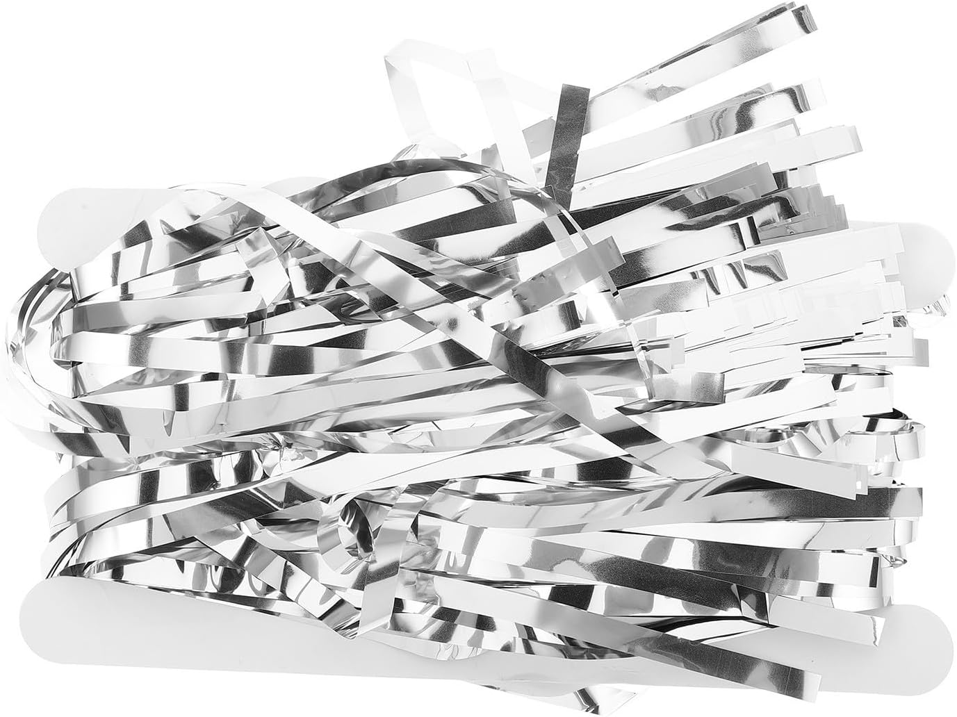 Silver Foil Fringe Table Skirt Disposable Rectangle Table Decoration with Metallic PVC Material for Party Decoration and Birthday Party Use