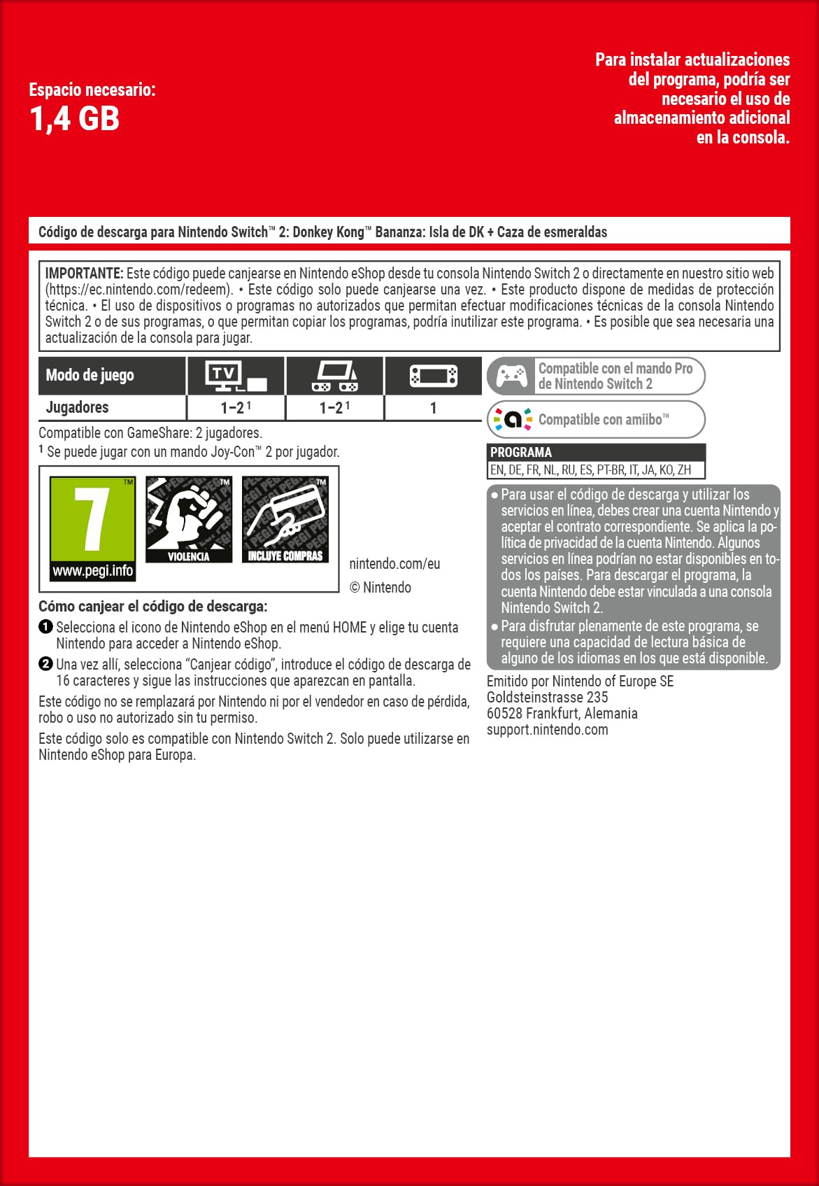 Donkey Kong Bananza: DK Island & Emerald Rush Standard | Nintendo Switch 2 - Código de descarga - 5