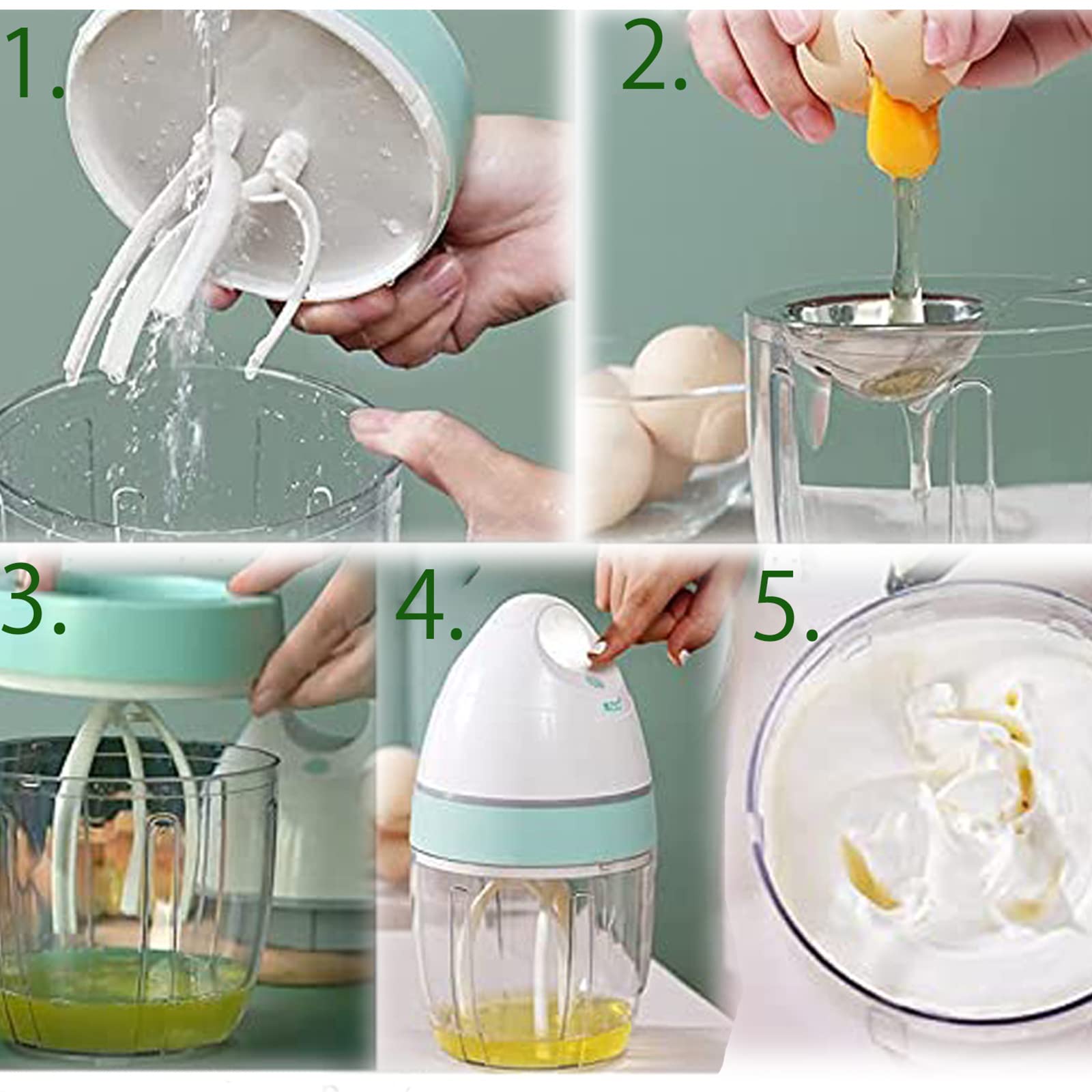 Amazon.co.jp : ハンドミキサー 泡立て器 ワンタッチ 操作簡単