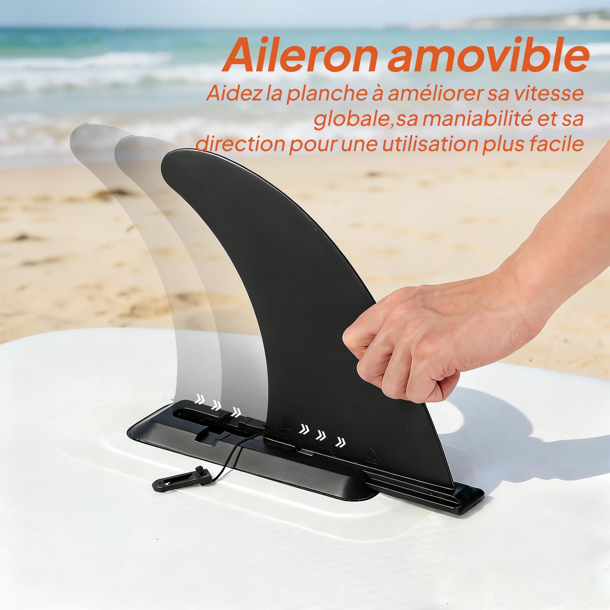 Outsunny Stand Up Paddle Gonflable 320x82cm - Planche de Sup Adulte Complet avec Pagaie Réglable, Pompe et Sac - Paddle Gonflable Stable 160kg pour Débutant et Famille, Orange et Gris