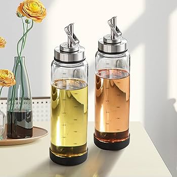 新品 son and daughter－Oli sets Suli Glass Olive Oil Dispenser Bottle -2 Pack17oz Oil and