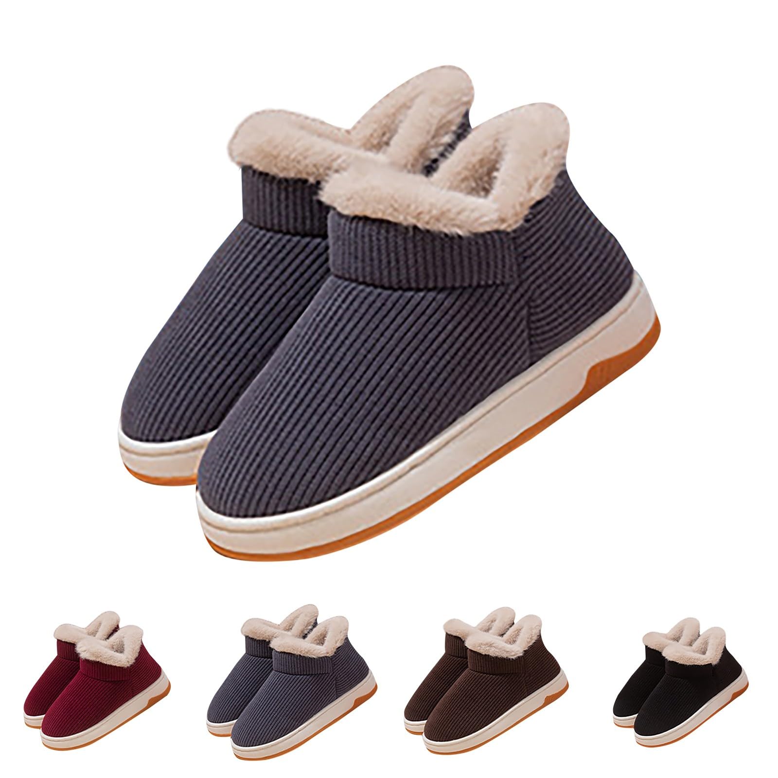 Zapatos de invierno para mujer, con forro cálido, 36-44 Eu, para interior y