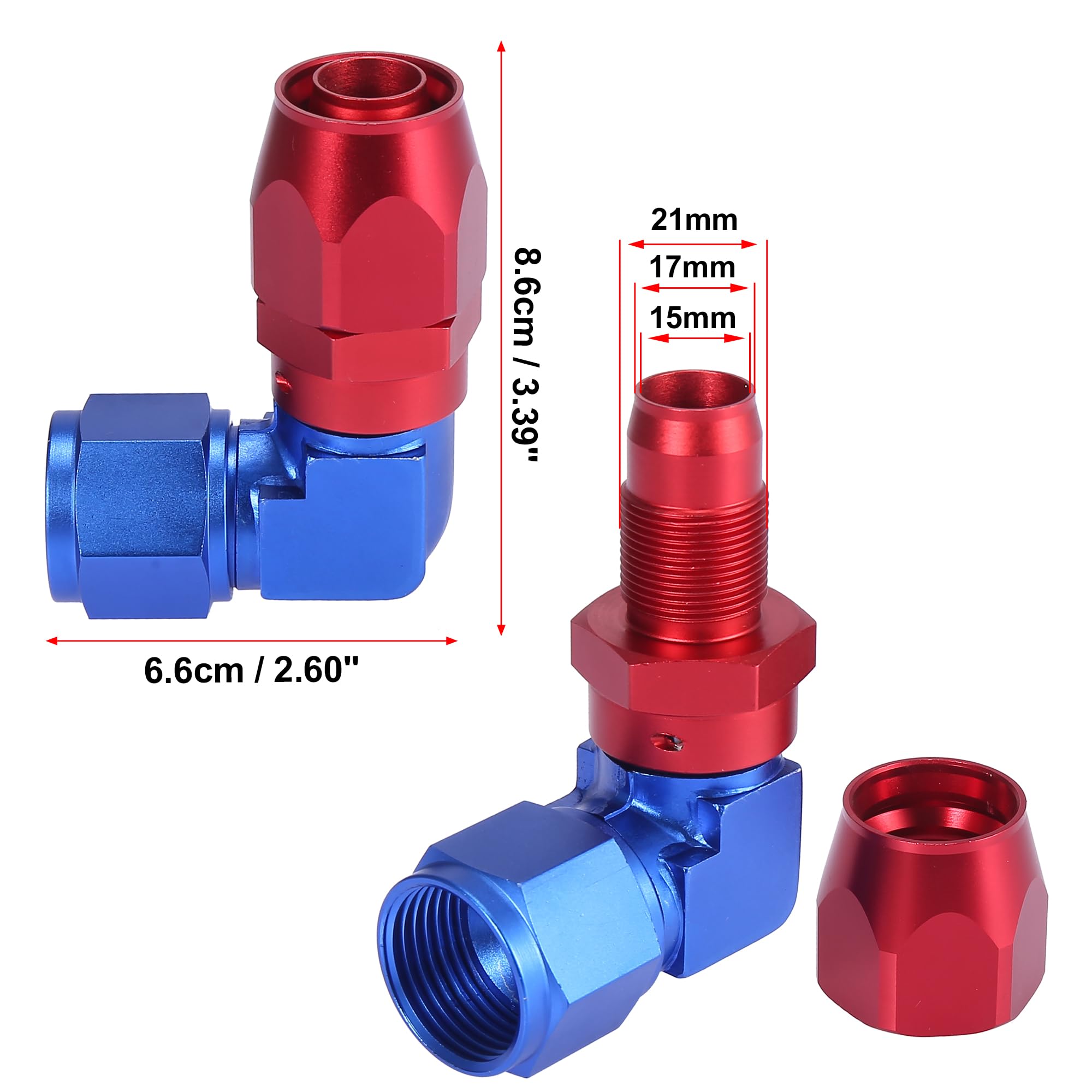 Raccord AN10 90° Aluminium Pour Tuyau Carburant/huile - Coupleur Pivotant 360°, étanche Haute Pression | X AUTOHAUX