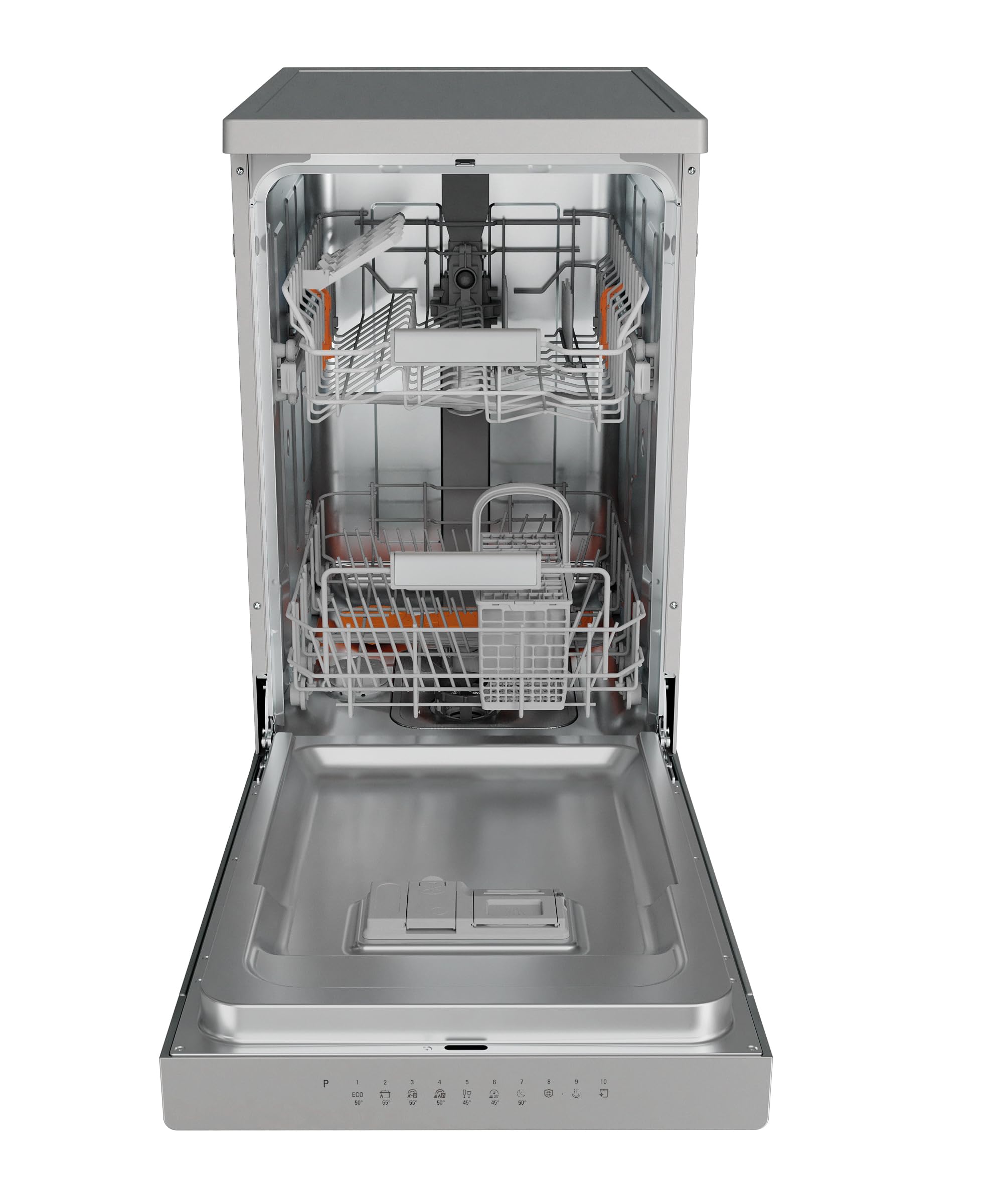 Hotpoint Ariston HA3FC10BS7A0S Lavastoviglie Libera Installazione, Larghezza: 45cm, Profondità 59cm, Altezza 85cm, Lavastoviglie Esterna Con Capacità 10 coperti, Classe Energetica C