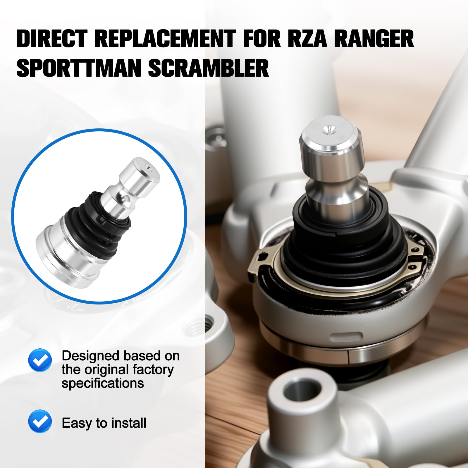 7061220 Upper and Lower Front Ball Joint Compatible with Polaris