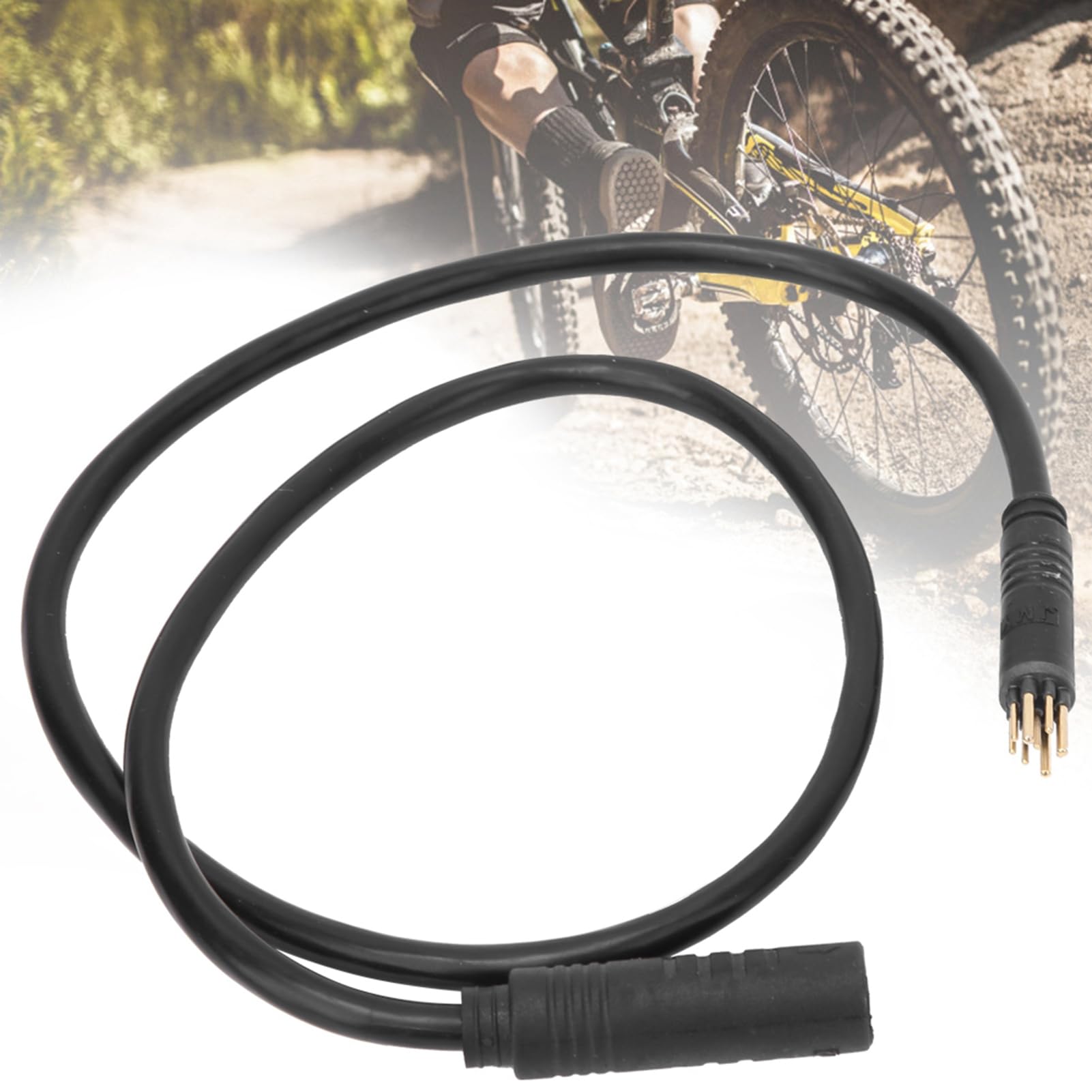 MAGT Cavo di Prolunga, 9 Pin Linea di Conversione Bici Impermeabile Cavo da Femmina a Maschio Cavo Motore per Bici Elettrica (1.5pin 600mm)