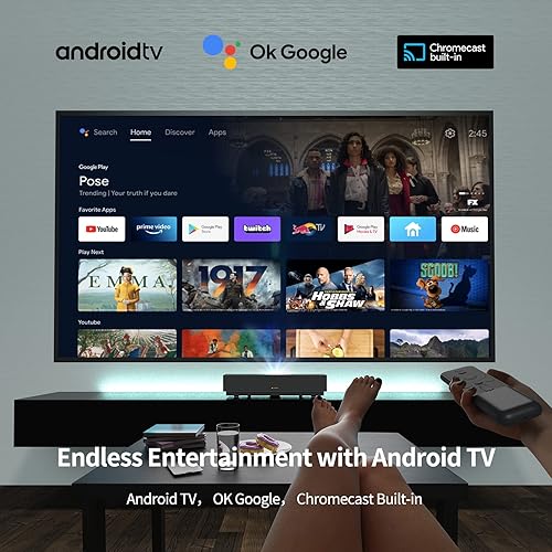 Miniatura 5 de WEMAX Nova Proyector láser de corto alcance – Pantalla UHD HDR10 de resolución 4K – Proyector láser inteligente para películas, video, juegos, alta