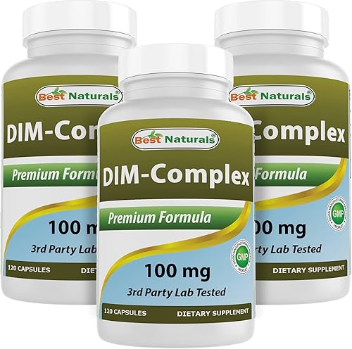 Miniatura 8 de Best Naturals Suplemento DIM 100 mg 120 cápsulas, DIM para metabolismo y equilibrio de estrógenos, para menopausia, culturismo, PCOS y acné hormonal