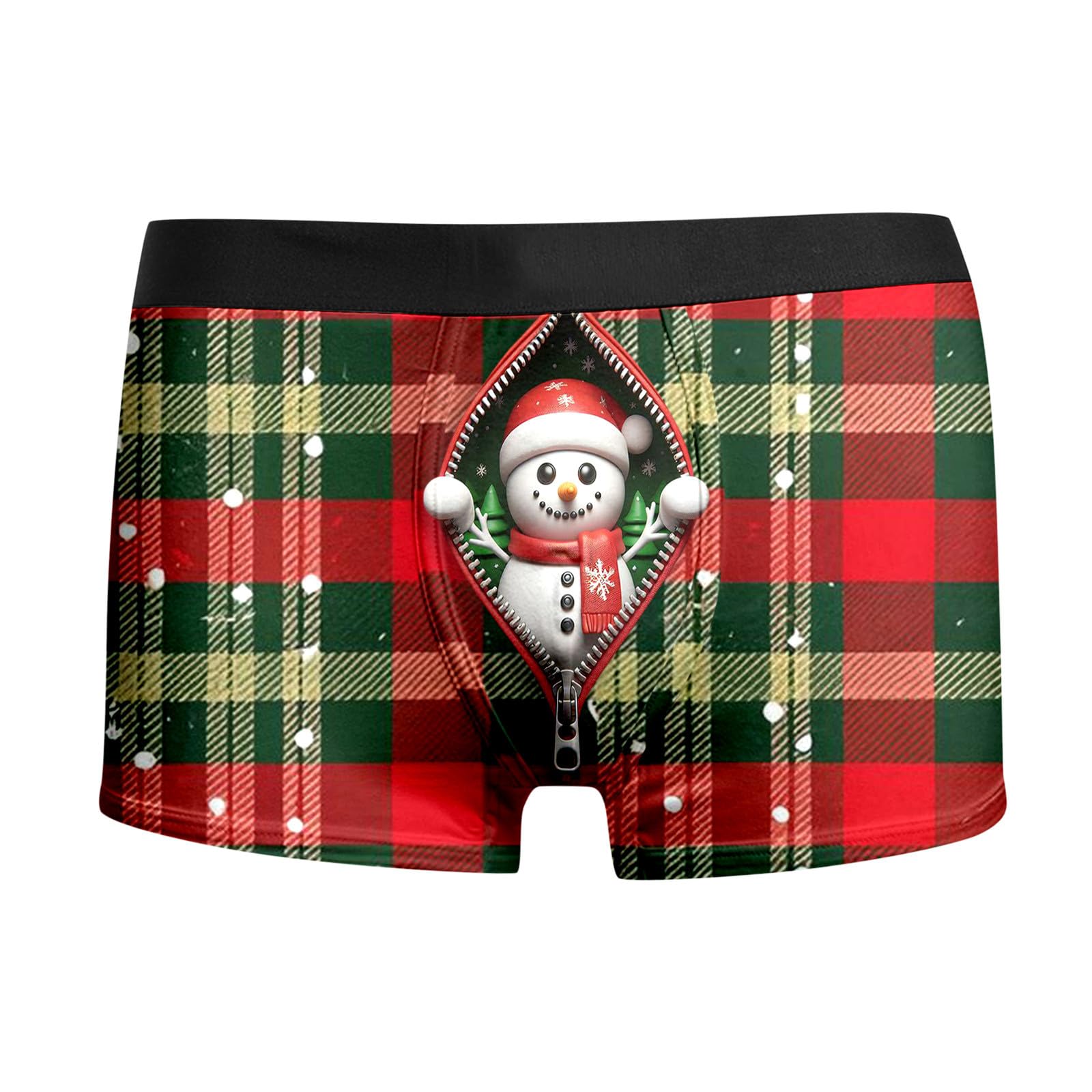 Arbre De Noël Bonhomme De Neige Boxers Aérée,Léger Boxer Homme Agréable Caleçon Boxeur Homme