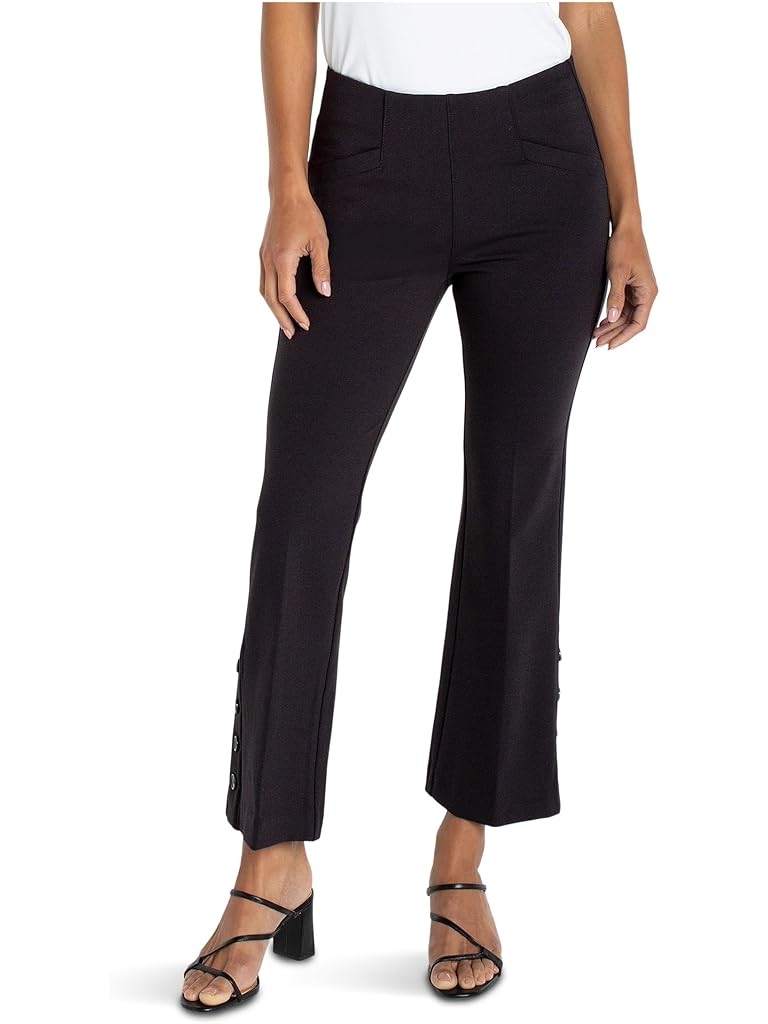 Black Liverpool Los Angeles Stella Mid-rise Pull-on Kick Flare Super Stretch Ponte Pant 27" Inseam