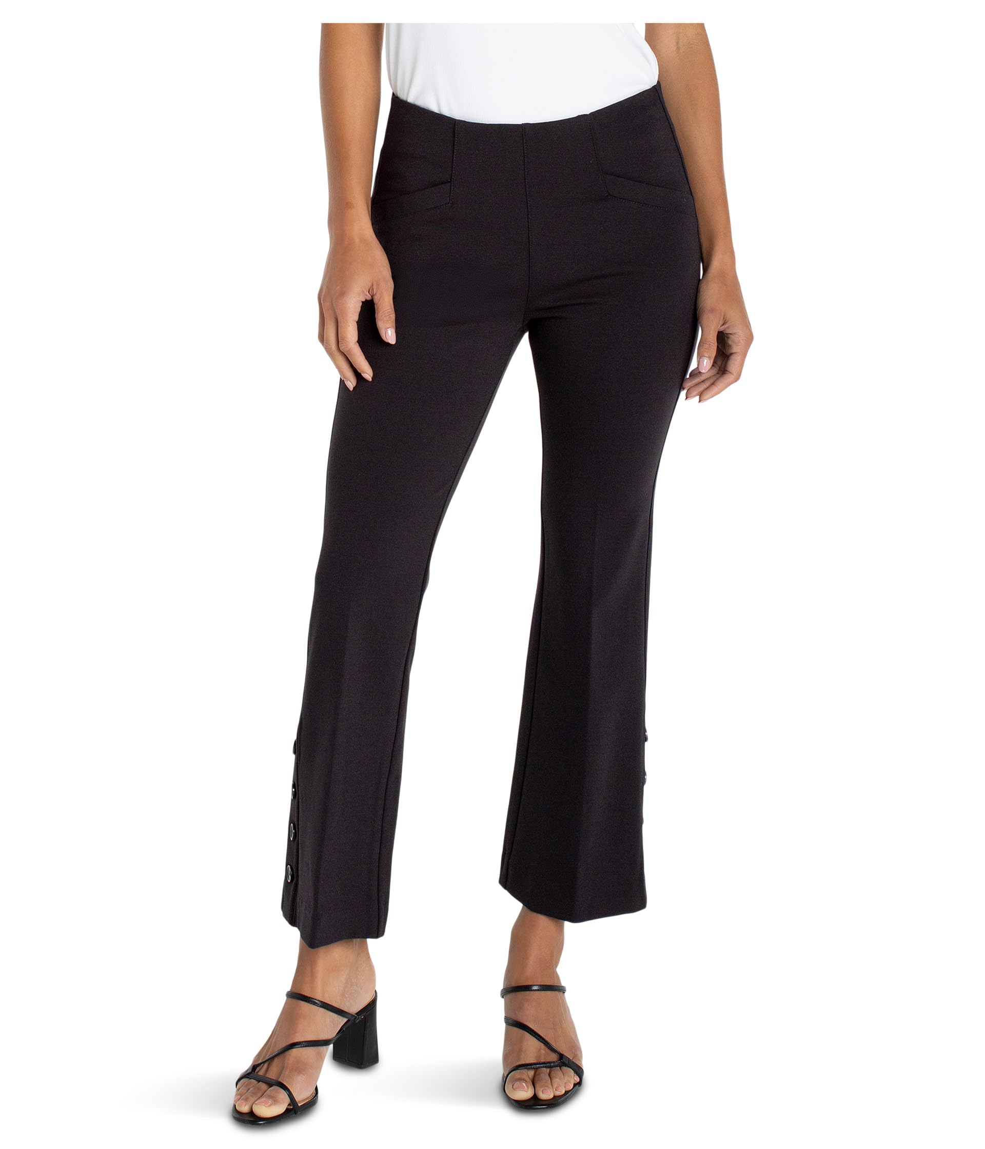 Liverpool Womens Stella Mid-Rise Pull-on Kick Flare Super Stretch Ponte Pant 27 Inseam