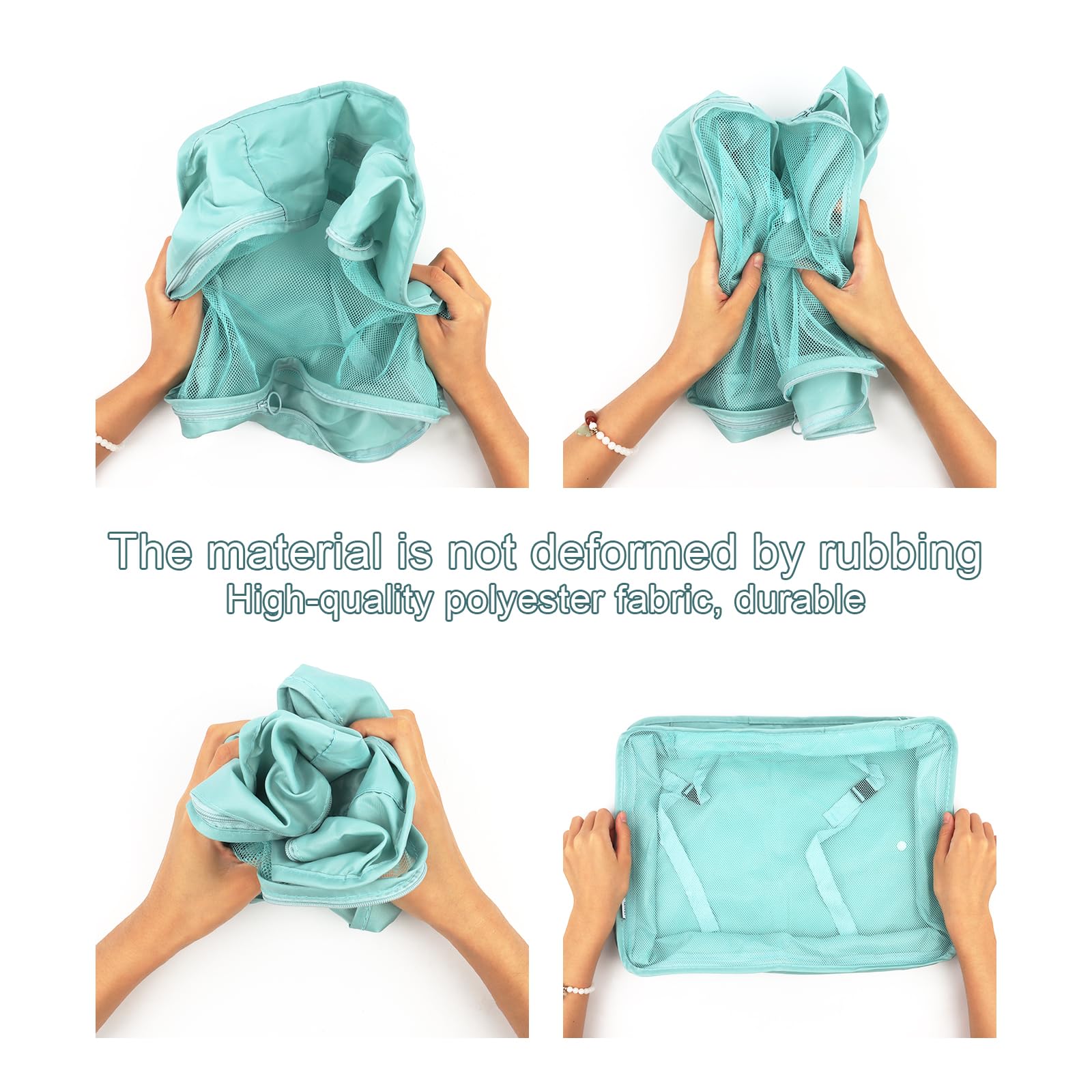 Organizer Valigia 7 Pezzi - Set Cubi Viaggio Salvaspazio Per Vestiti E Accessori - Impermeabile E Traspirante - Foto 9