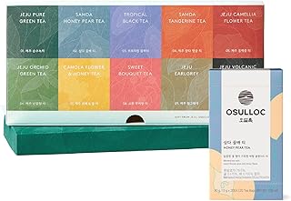 OSULLOC Premium Tea Collection (40 Count, 10 flavors x 4ea) & Honey Pear Tea (20 count)