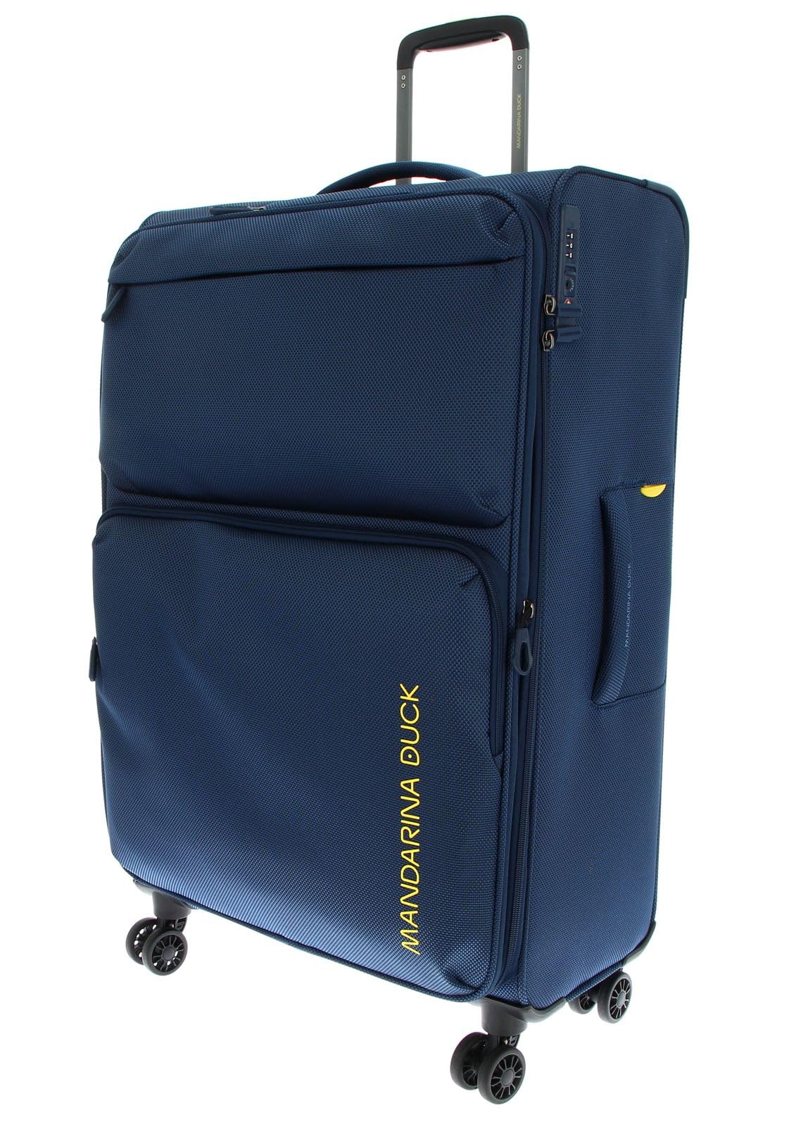 Zephyr Trolley Large EXP, Dress Blue, 78 x 47 x 27,5 cm, Trolley Grande espandibile in Tessuto morbido ad effetto 3D