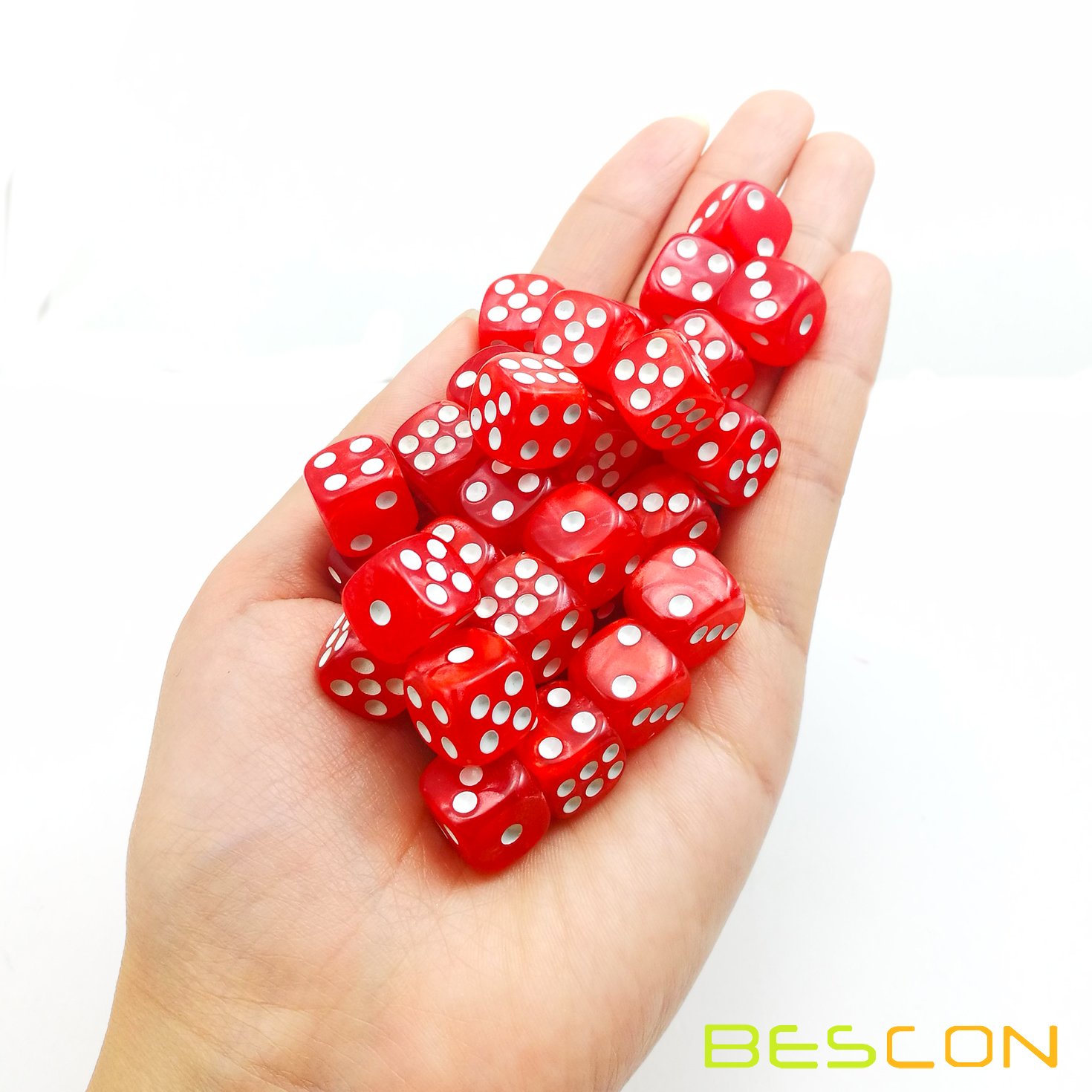 Amazon | Bescon 12mm 6 Sided Dice 36 in Brick Box, 12mm Six Sided