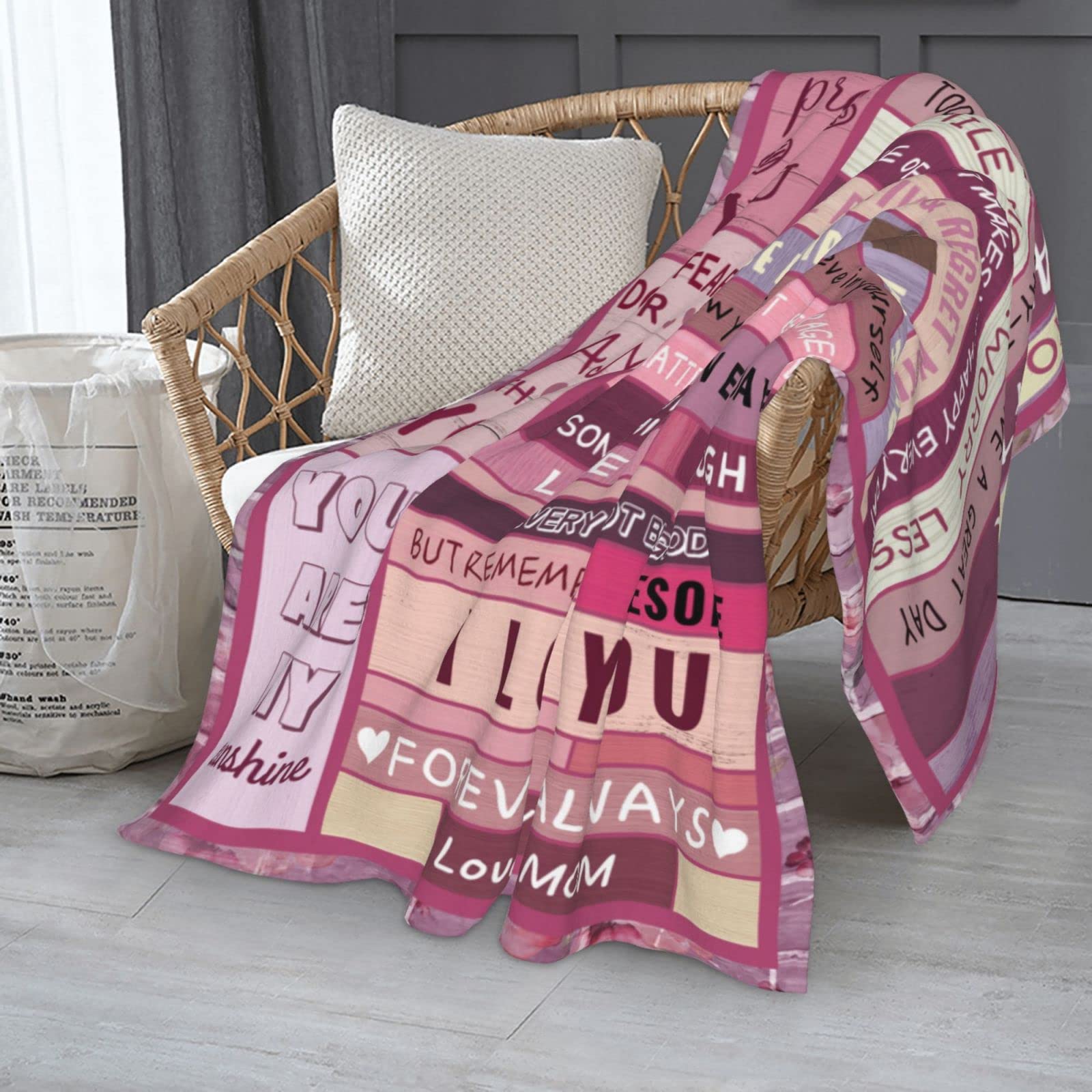 Decke Für Mütter – Geschenkidee Mit Liebevoller Aufschrift, 127 X 152 Cm, Weiches Microfleece