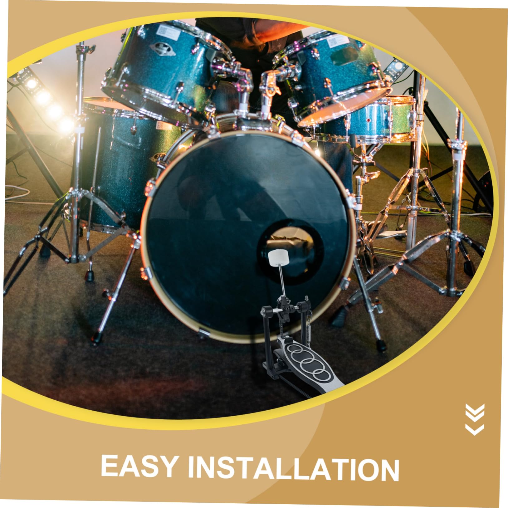 ifundom Drum Pedal Parts Kick Drum Accessory Aluminum Alloy Single Pedal Easy Operation