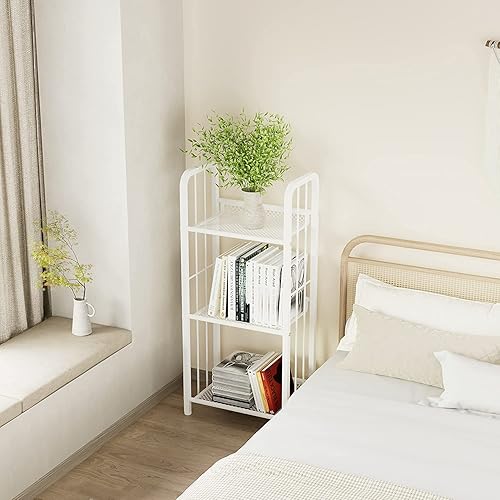 Miniatura 8 de Estantería de almacenamiento pequeña, soporte de almacenamiento independiente para sala de estar, dormitorio, cocina, resistente a la corrosión,