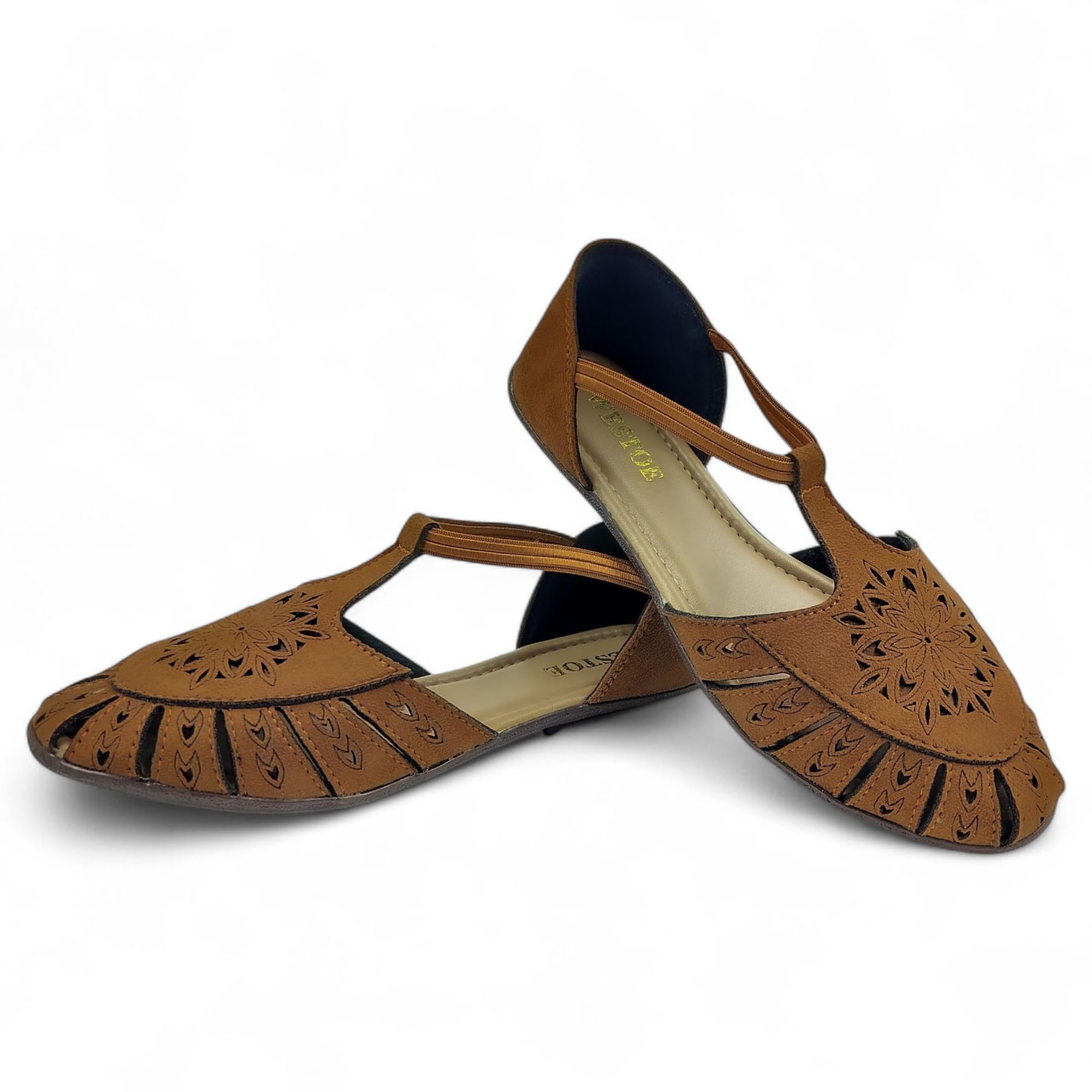 WESTOES Women Unique Flat Sandal | Extra Comfort Cushion Insole For Pain-Free Walk | Arch Suppot | TPR Sole (True Anti-Skid Sole) | Stylish Design Inspired By Western Aesthetics | Suitable For All Seasons (WL03)-image-40